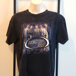Global  Backstreet Boys Graphic vtg style T-Shirt Top Cotton Adult size S/M Y2K